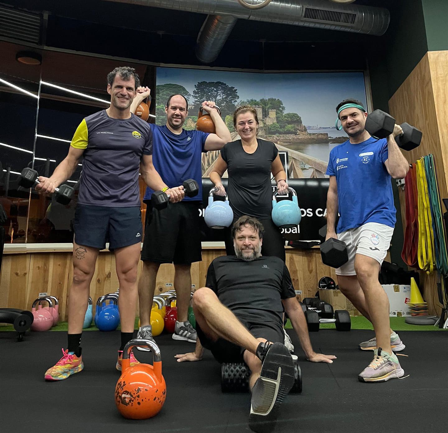 Entrenamiento en grupo en Oleiros
